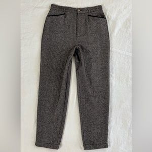 VINTAGE/ 100% wool brown trousers